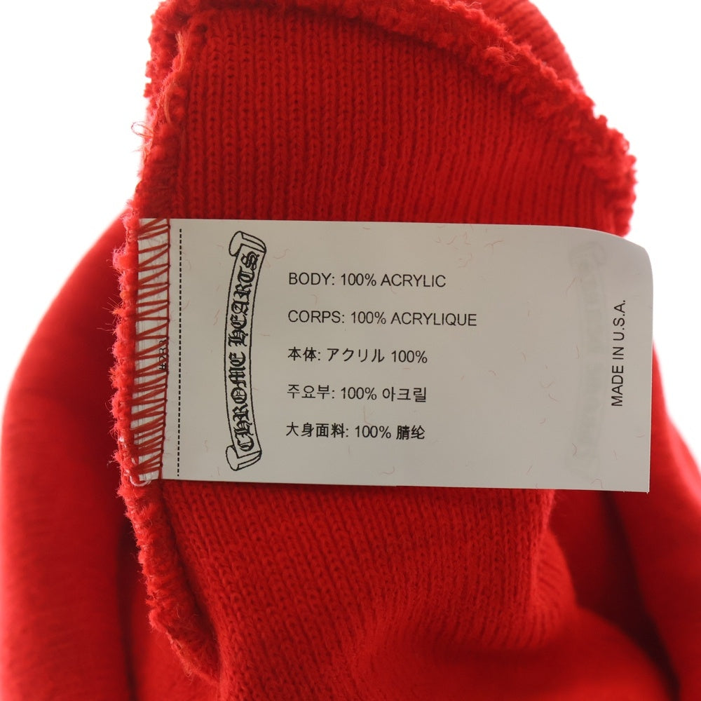 CHROME HEARTS(クロムハーツ) フロントロゴニットキャップ レッド