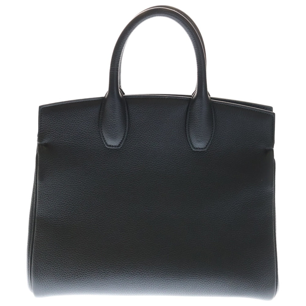 FERRAGAMO(フェラガモ) ガンチーニ スタジオ 2WAY ハンドバッグ ショルダーバッグ ブラック レザー レディース