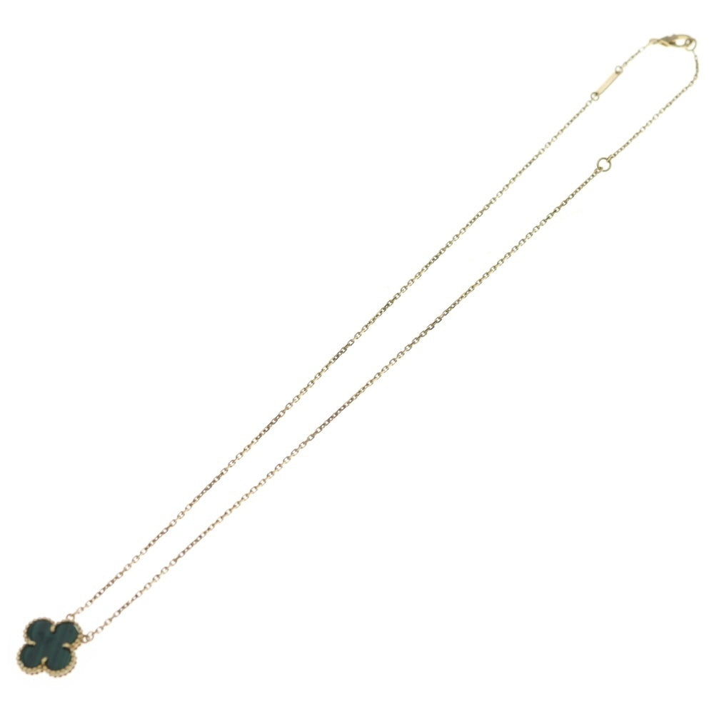Van Cleef & Arpels(ヴァンクリーフアンドアーペル) ヴィンテージアルハンブラ ネックレス マラカイト イエローゴールド Au750YG VCARO9VA00 ジュエリー レディース