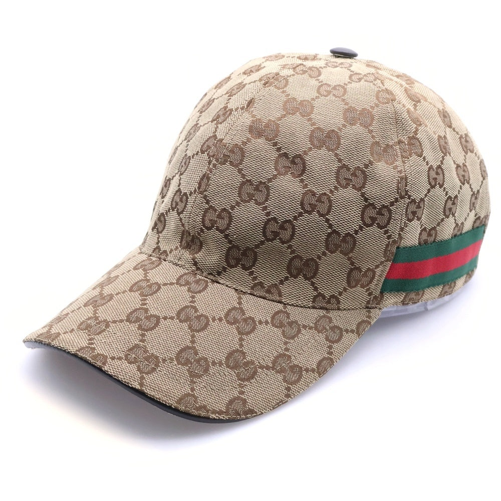 GUCCI(グッチ) GGキャンバス シェリーライン キャップ 帽子 ベージュ 200035