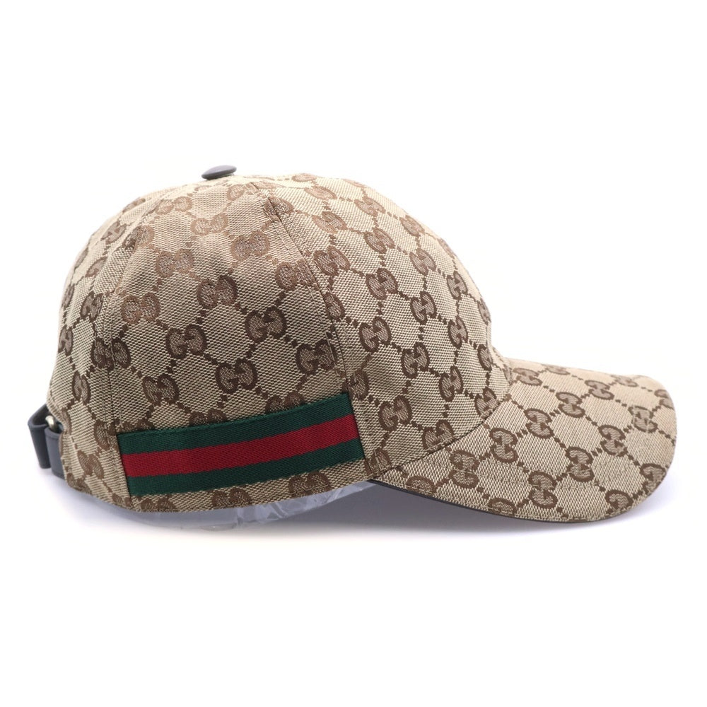 GUCCI(グッチ) GGキャンバス シェリーライン キャップ 帽子 ベージュ 200035