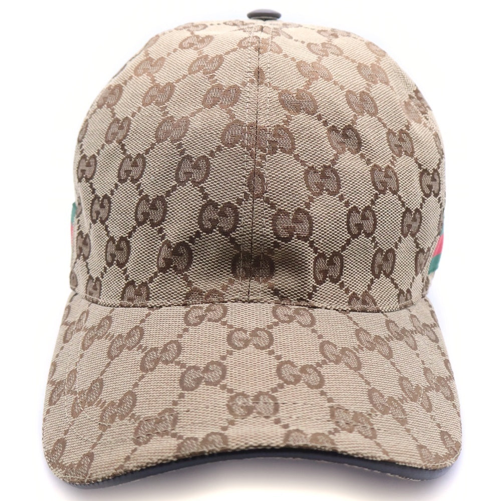 GUCCI(グッチ) GGキャンバス シェリーライン キャップ 帽子 ベージュ 200035