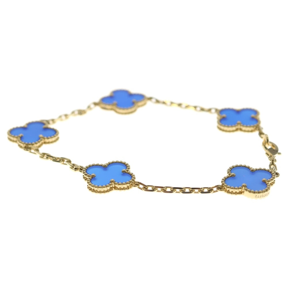 Van Cleef & Arpels(ヴァンクリーフアンドアーペル) ヴィンテージアルハンブラ アゲート 5Pブレスレット Au750 K18 YG イエローゴールド VCARP34900 レディース