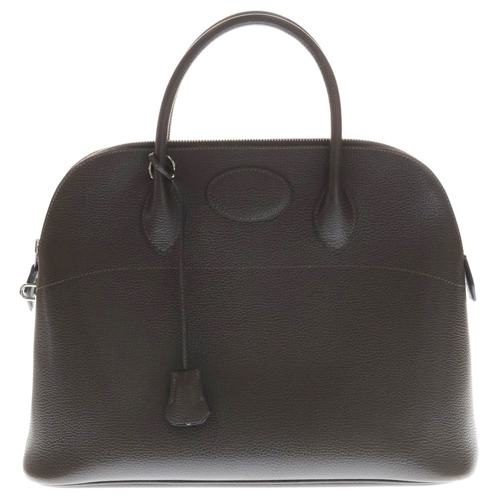 HERMES(エルメス) ボリード35 ハンドバッグ ショルダーバッグ ブラウン レザー □J刻印 シルバー金具 レディース