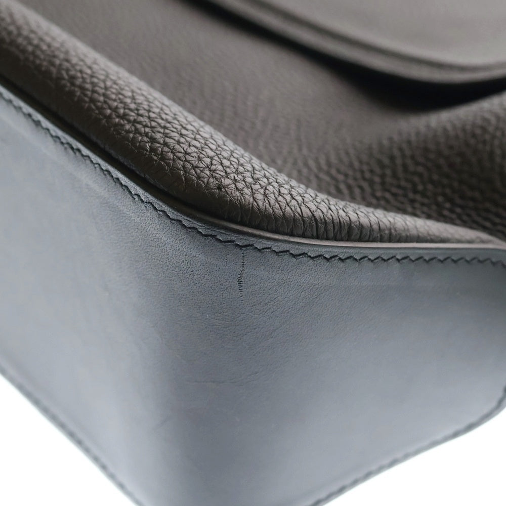 HERMES(エルメス) シティニュース メッセンジャー ショルダーバッグ トゴ D刻印 シルバー金具 ブラック