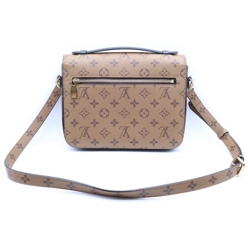 LOUIS VUITTON(ルイヴィトン) モノグラムリバース ポシェット メティスMM レザー ショルダーバッグ ブラウン M44876 レディース