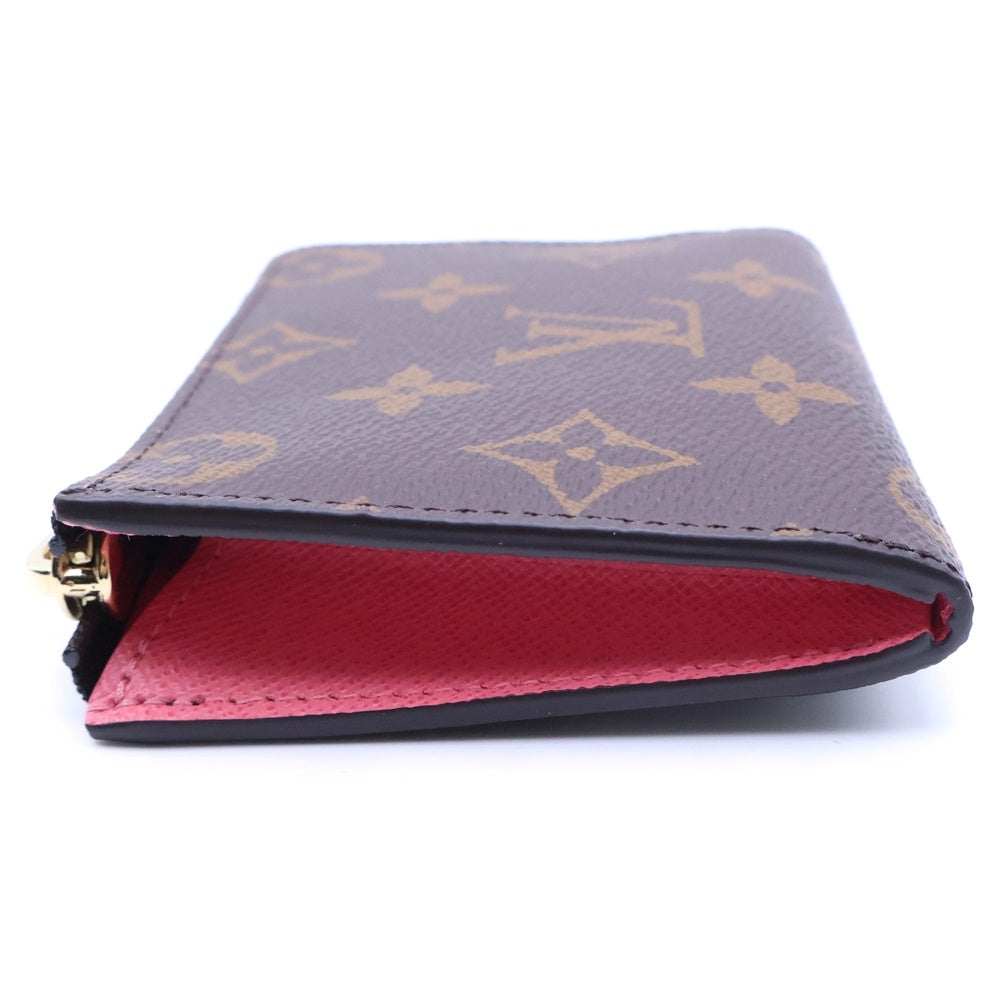 LOUIS VUITTON(ルイヴィトン) モノグラム ポルトフォイユ・ノア コンパクトウォレット 財布 コインケース ブラウン×ピンク M25698 ゴールド金具 レディース
