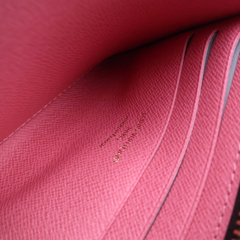 LOUIS VUITTON(ルイヴィトン) モノグラム ポルトフォイユ・ノア コンパクトウォレット 財布 コインケース ブラウン×ピンク M25698 ゴールド金具 レディース