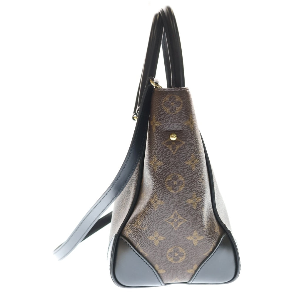 LOUIS VUITTON(ルイヴィトン) モノグラム フェニックスPM 2WAYバッグ ハンドバッグ トートバッグ ショルダーバッグ ブラック×ブラウン レザー×PVC M41538 ゴールド金具 レディース