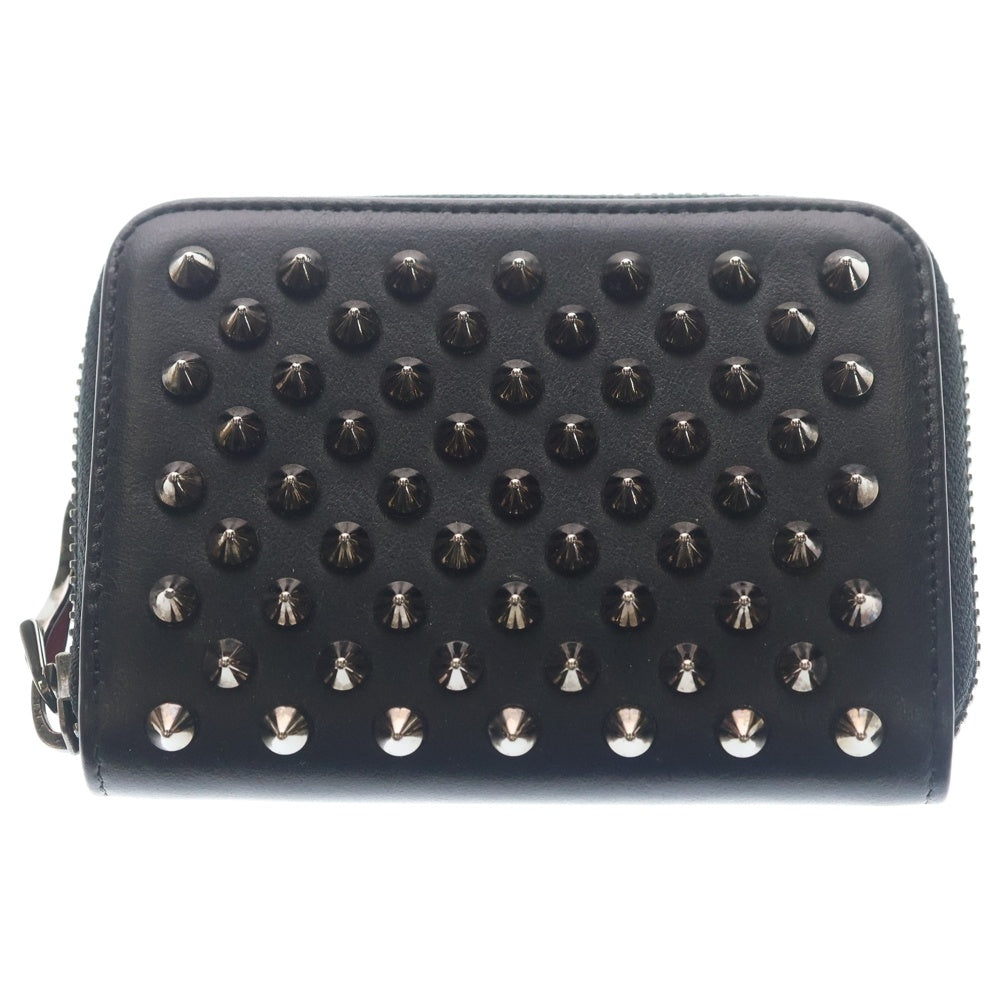 CHRISTIAN LOUBOUTIN(クリスチャンルブタン) パネトーネ コインケース ミニ財布 ブラック レザー ブラック金具 レディース