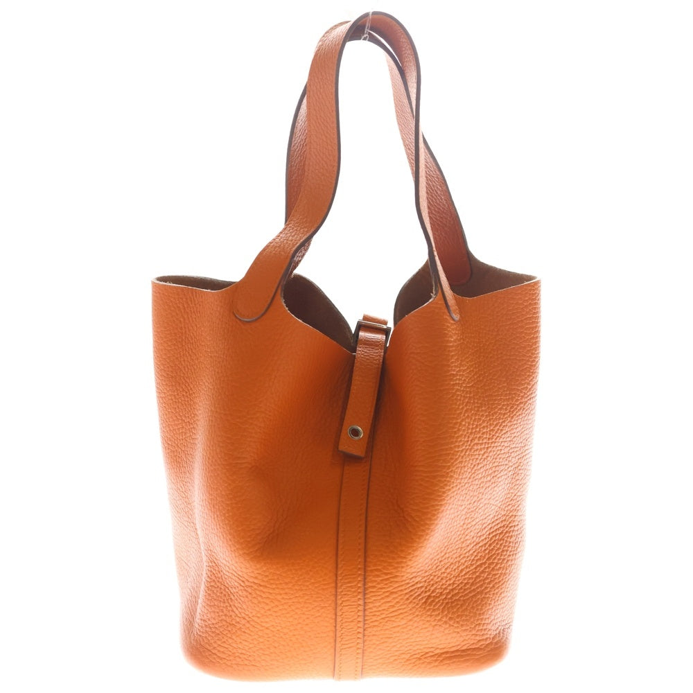 HERMES(エルメス) ピコタンロックMM トリヨン オレンジ系 シルバー金具 □O刻印 レディース