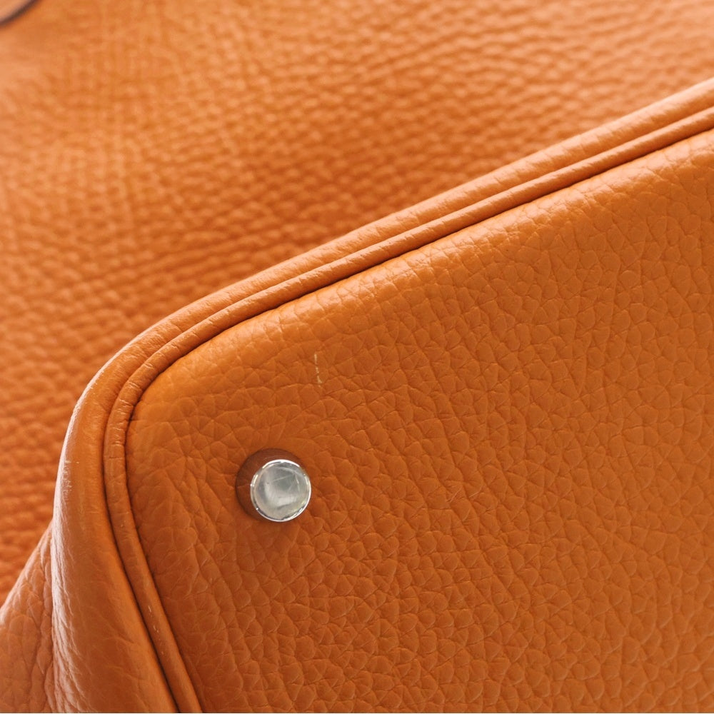 HERMES(エルメス) ピコタンロックMM トリヨン オレンジ系 シルバー金具 □O刻印 レディース
