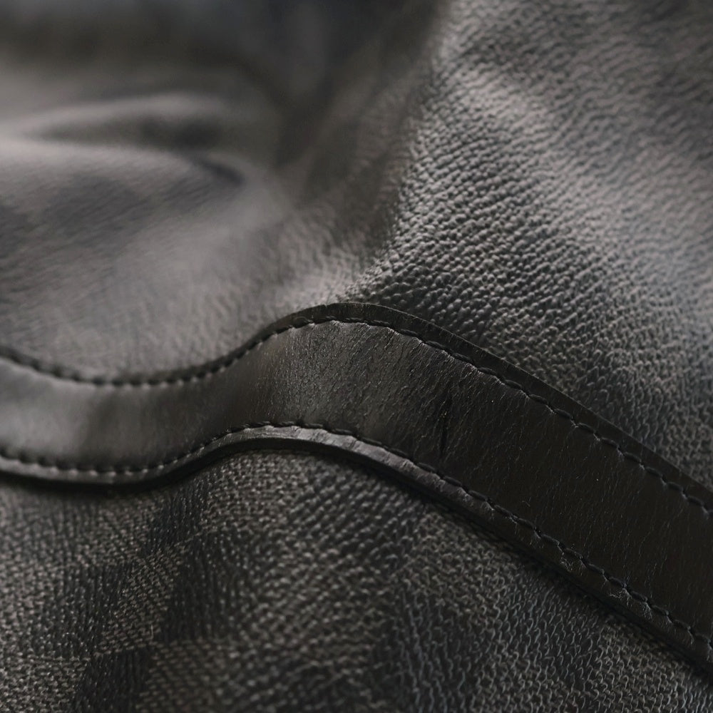 LOUIS VUITTON(ルイヴィトン) ダミエグラフィット キーポルバンドリエール55 ハンドバッグ ボストンバッグ トラベルバッグ ブラック レザー×PVC N41413 シルバー金具