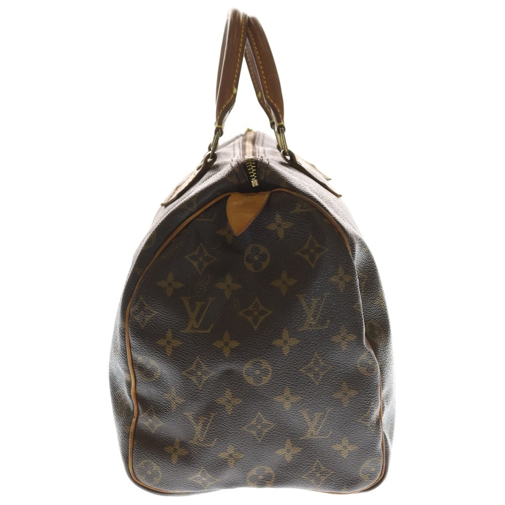 LOUIS VUITTON(ルイヴィトン) モノグラム スピーディ35 ハンドバッグ ボストンバッグ ブラウン レザー×PVC M41107 ゴールド金具 レディース