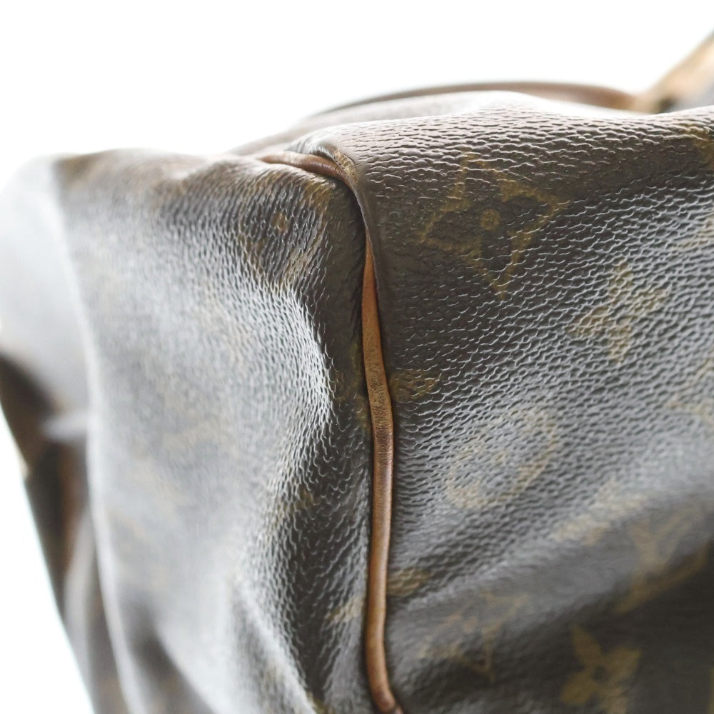 LOUIS VUITTON(ルイヴィトン) モノグラム スピーディ35 ハンドバッグ ボストンバッグ ブラウン レザー×PVC M41107 ゴールド金具 レディース