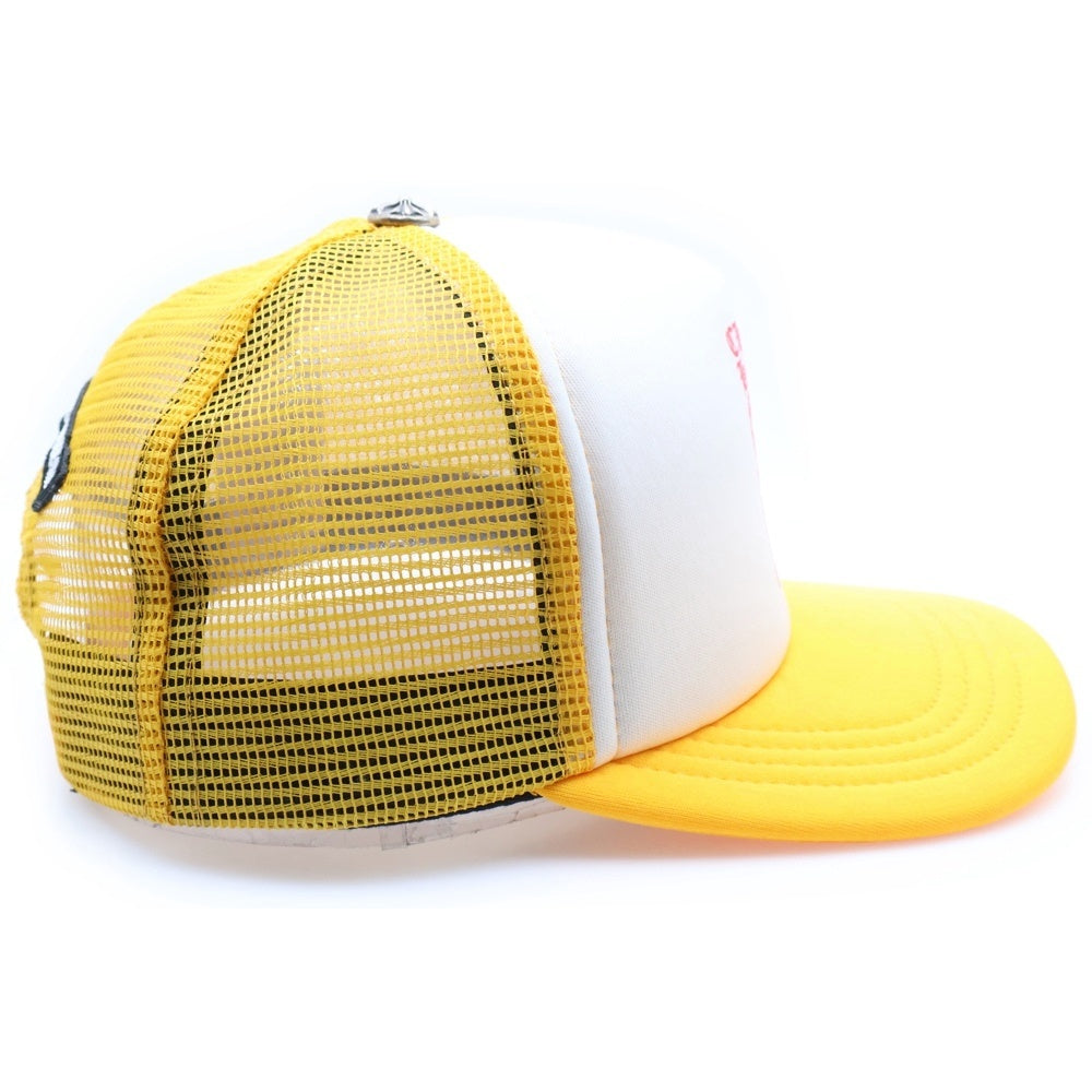 CHROME HEARTS(クロムハーツ) Trucker Cap Eyechart トラッカーキャップ アイチャート ロゴプリント 帽子 イエロー