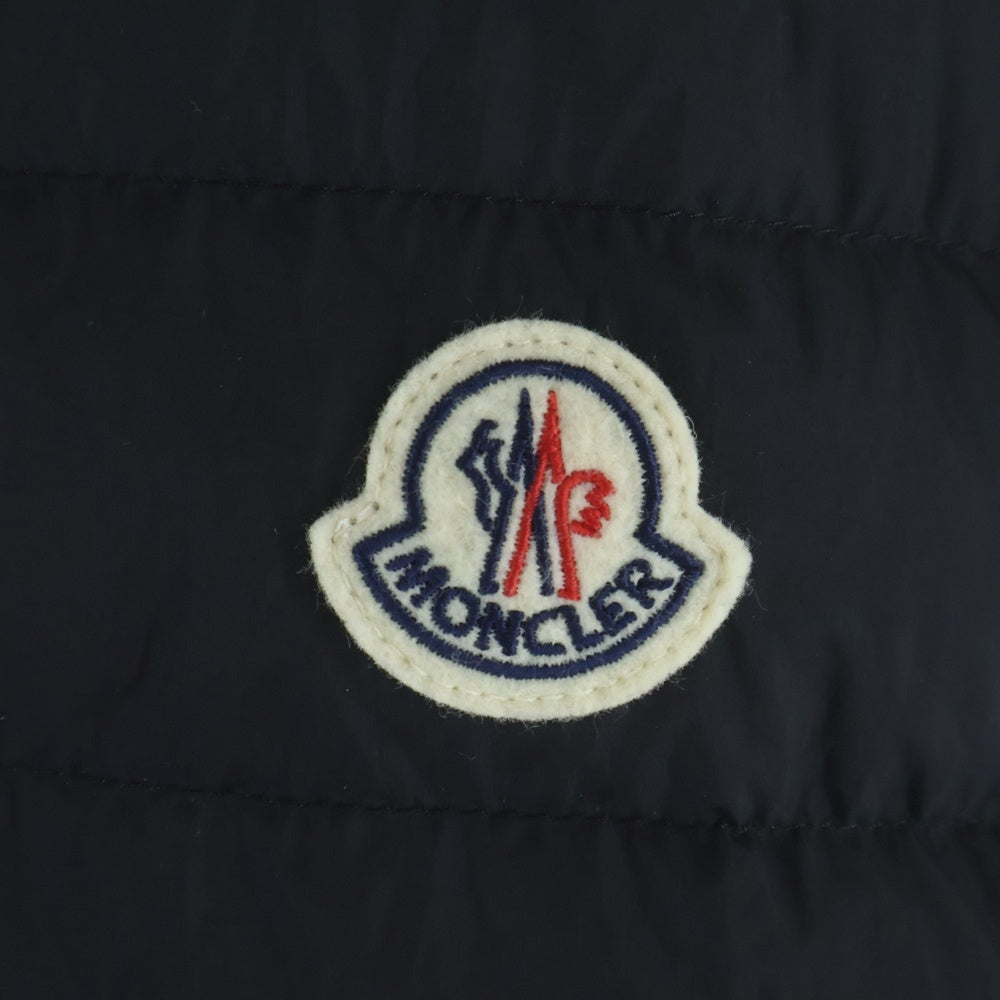 MONCLER(モンクレール) 24SS ニット切り替え フーデッド ジップアップ ダウンジャケット ブラック J10919B00009 M1124