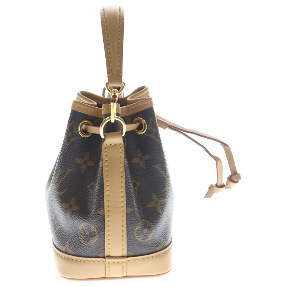 LOUIS VUITTON(ルイヴィトン) モノグラム ナノノエ レザー 2WAY ハンドバッグ ショルダーバッグ ゴールド金具 ブラウン M81266 レディース