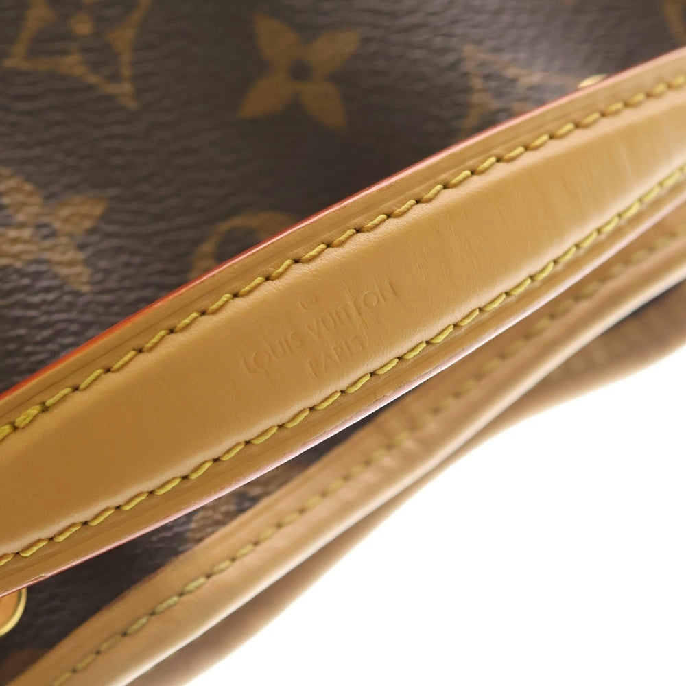 LOUIS VUITTON(ルイヴィトン) モノグラム ナノノエ レザー 2WAY ハンドバッグ ショルダーバッグ ゴールド金具 ブラウン M81266 レディース