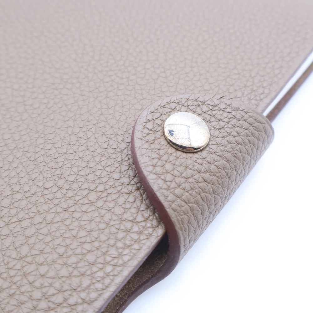 HERMES(エルメス) ユリスPM エトゥープ トゴ ノートリフィルセット 手帳 リングノート ブラウン シルバー金具