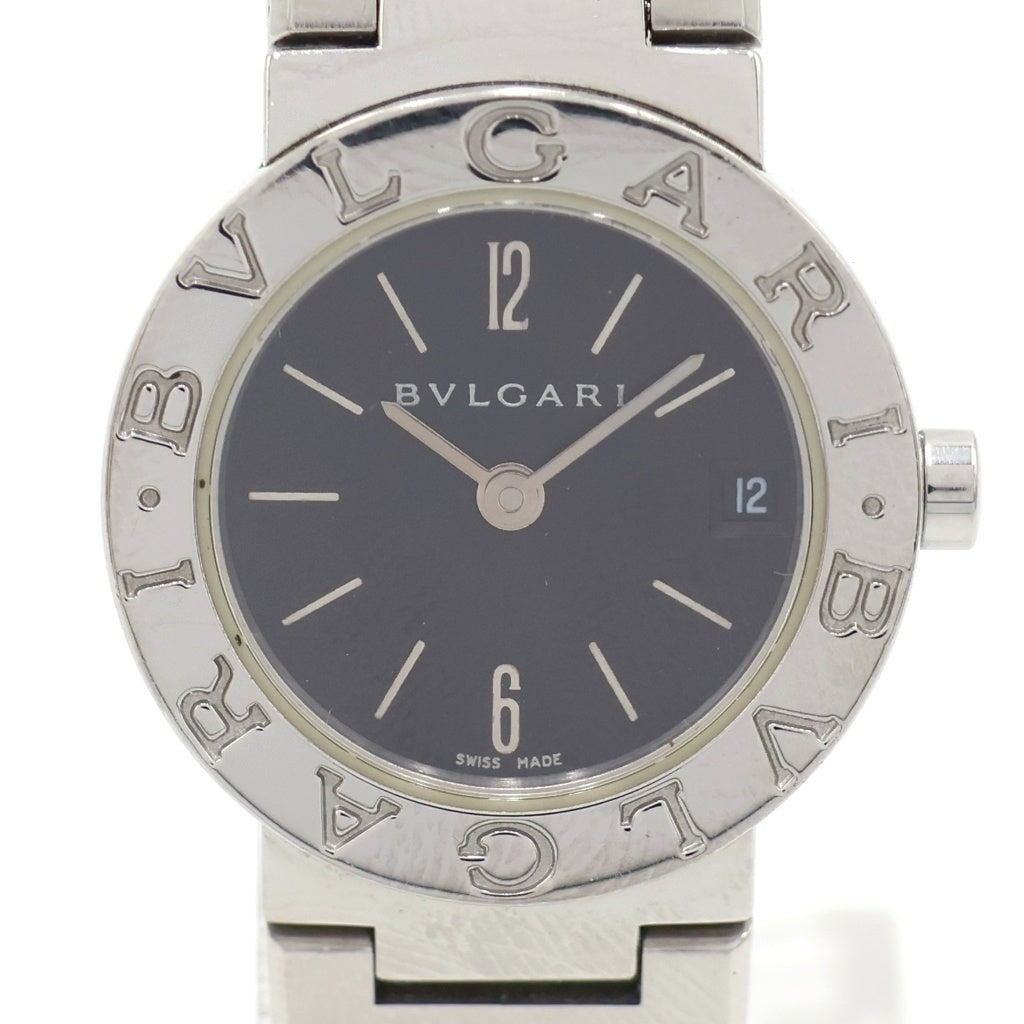 BVLGARI(ブルガリ) ブルガリブルガリ 黒文字盤 SS/QZ ステンレス クォーツ 電池式 腕時計 BB 23 SS レディース