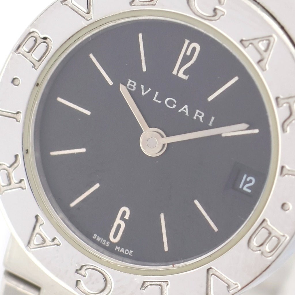 BVLGARI(ブルガリ) ブルガリブルガリ 黒文字盤 SS/QZ ステンレス クォーツ 電池式 腕時計 BB 23 SS レディース