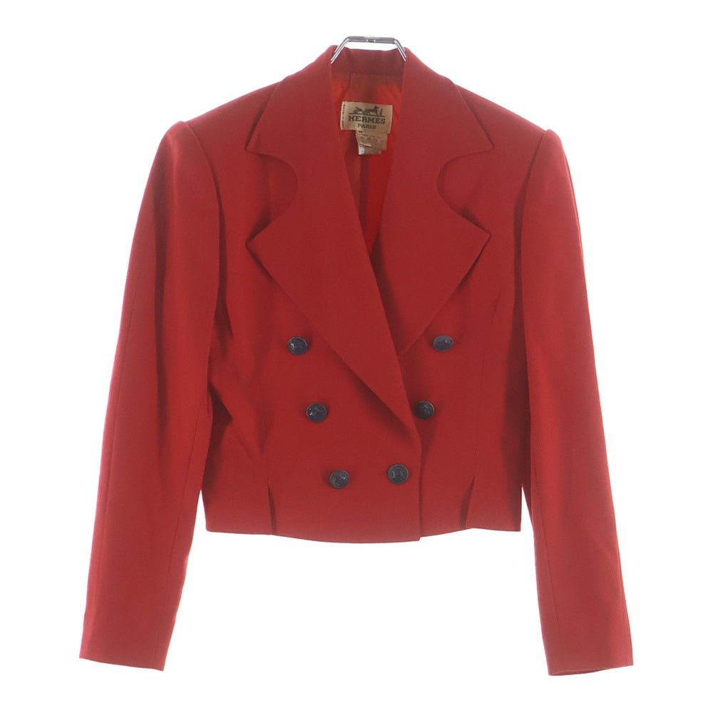 HERMES(エルメス) ジャケット レッド 38 ウール レディース