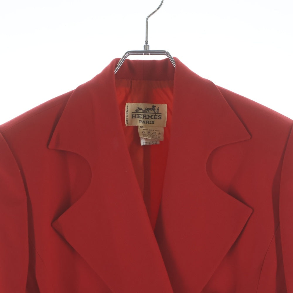 HERMES(エルメス) ジャケット レッド 38 ウール レディース