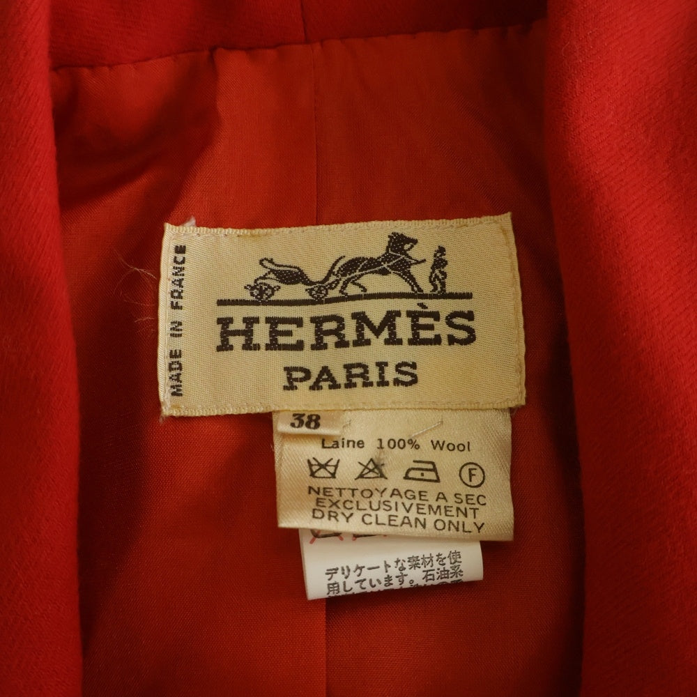HERMES(エルメス) ジャケット レッド 38 ウール レディース