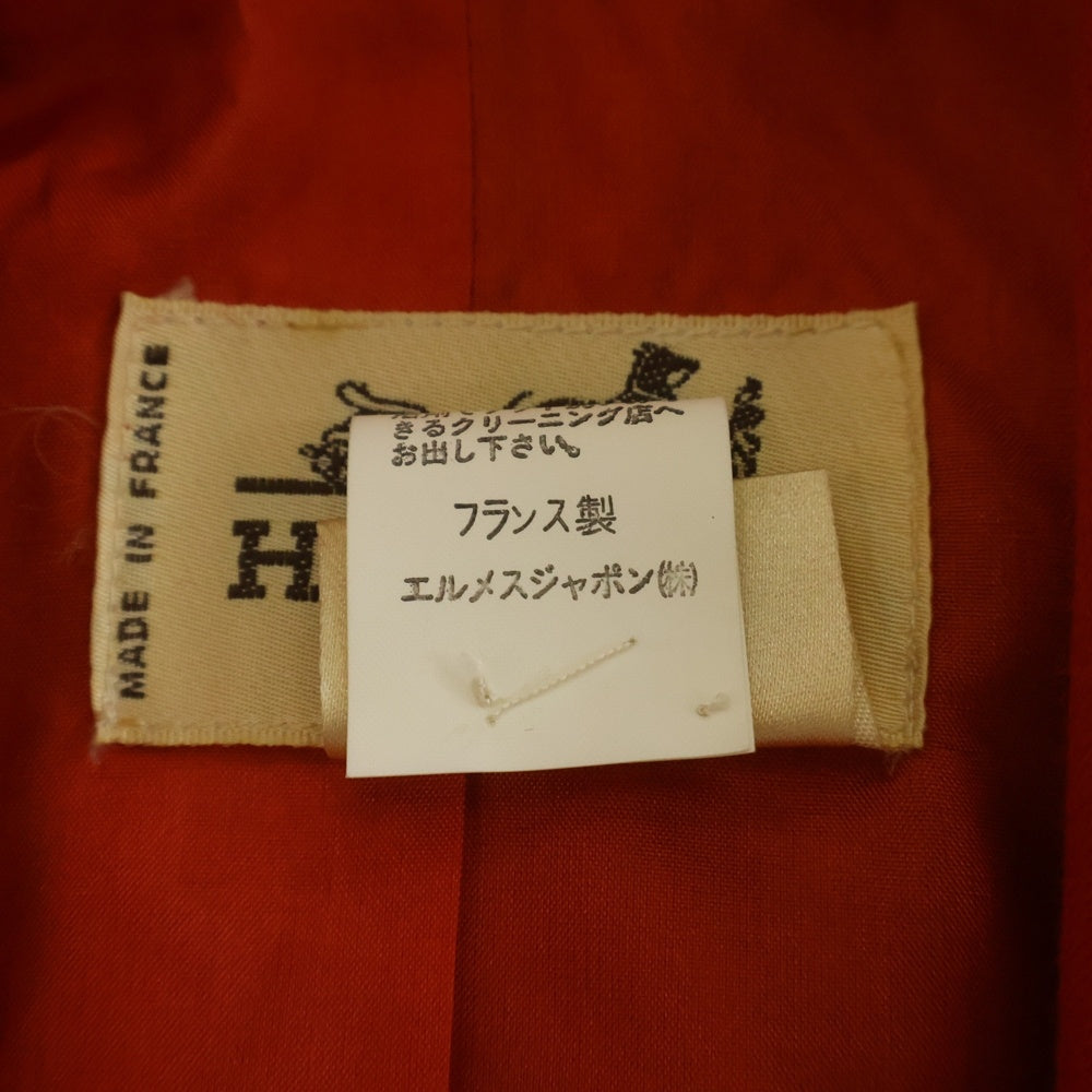 HERMES(エルメス) ジャケット レッド 38 ウール レディース