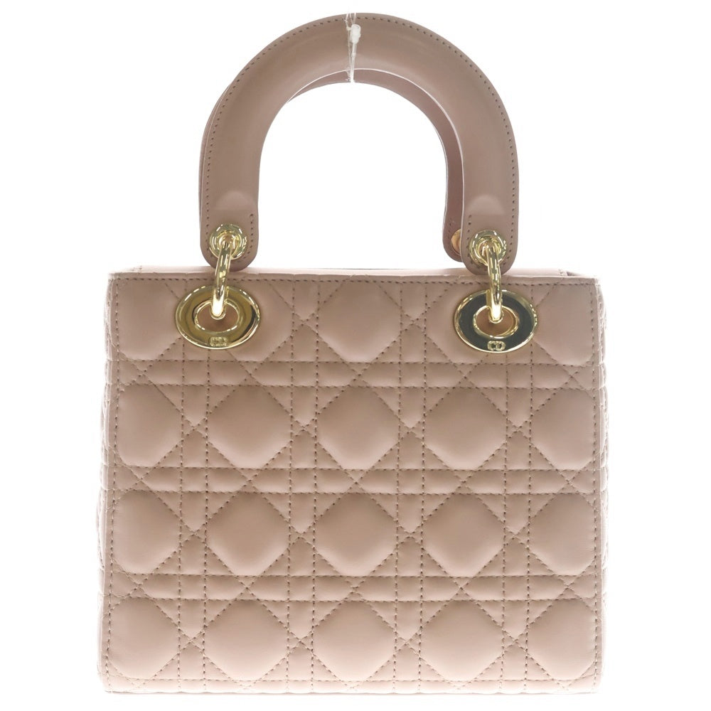 Christian Dior(クリスチャンディオール) レディディオール マイABCディオール スモール 2wayショルダーバッグ ハンドバッグ ローズピンク レザー ゴールド金具 レディース