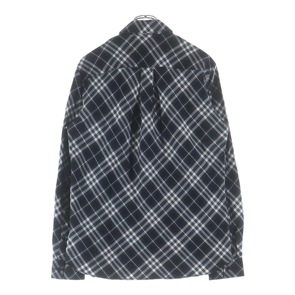 BURBERRY(バーバリー) 26SS リラックスフィット チェック コットンフランネル長袖シャツ ブラック