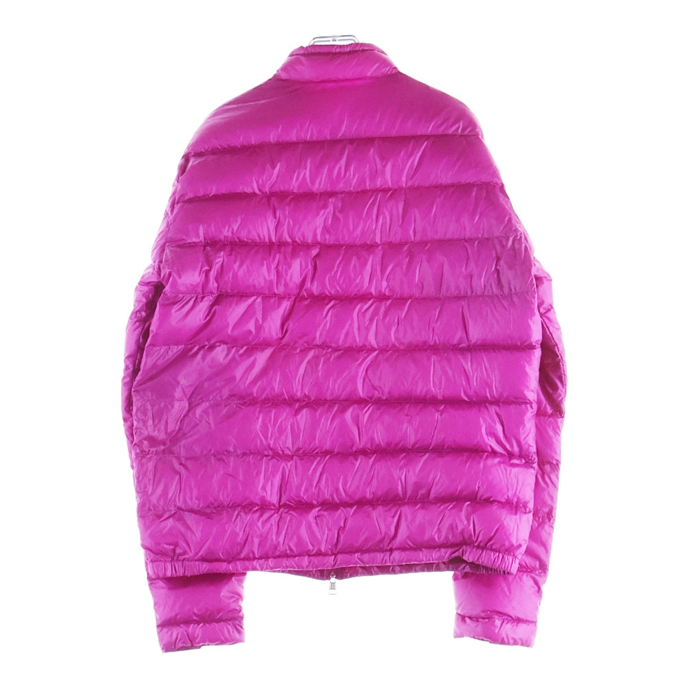 MONCLER(モンクレール) 22SS ACORUS ワッペンロゴ スタンドカラー ジップアップ ダウンジャケット ピンク H10911A10600 53029