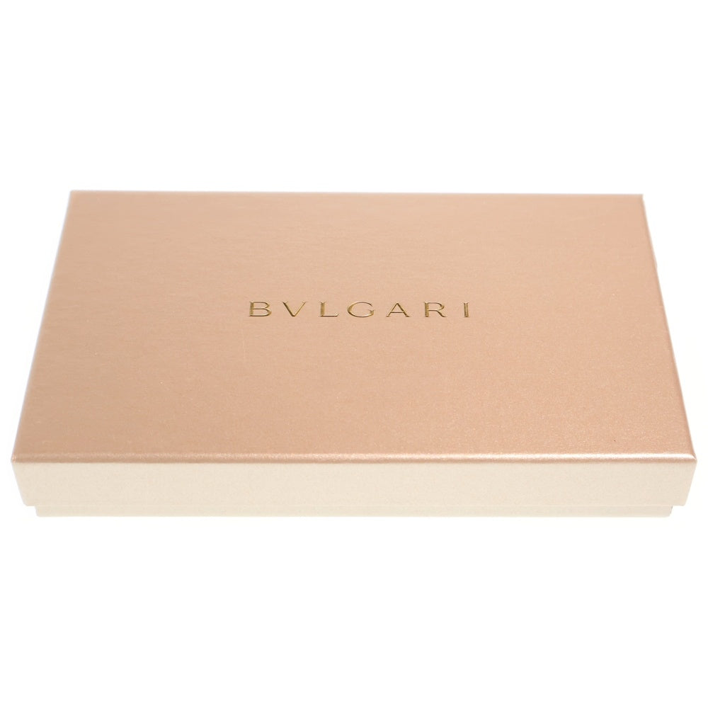 BVLGARI(ブルガリ) 二つ折り長財布 ロングウォレット カードケース ネイビー レザー 283811 シルバー金具