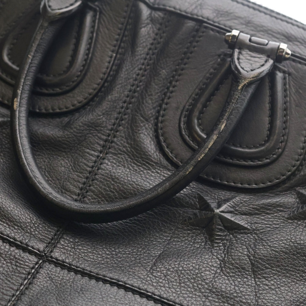 GIVENCHY(ジバンシィ) エンボス加工 スター 2WAYバッグ ハンドバッグ ショルダーバッグ ブラック レザー シルバー金具