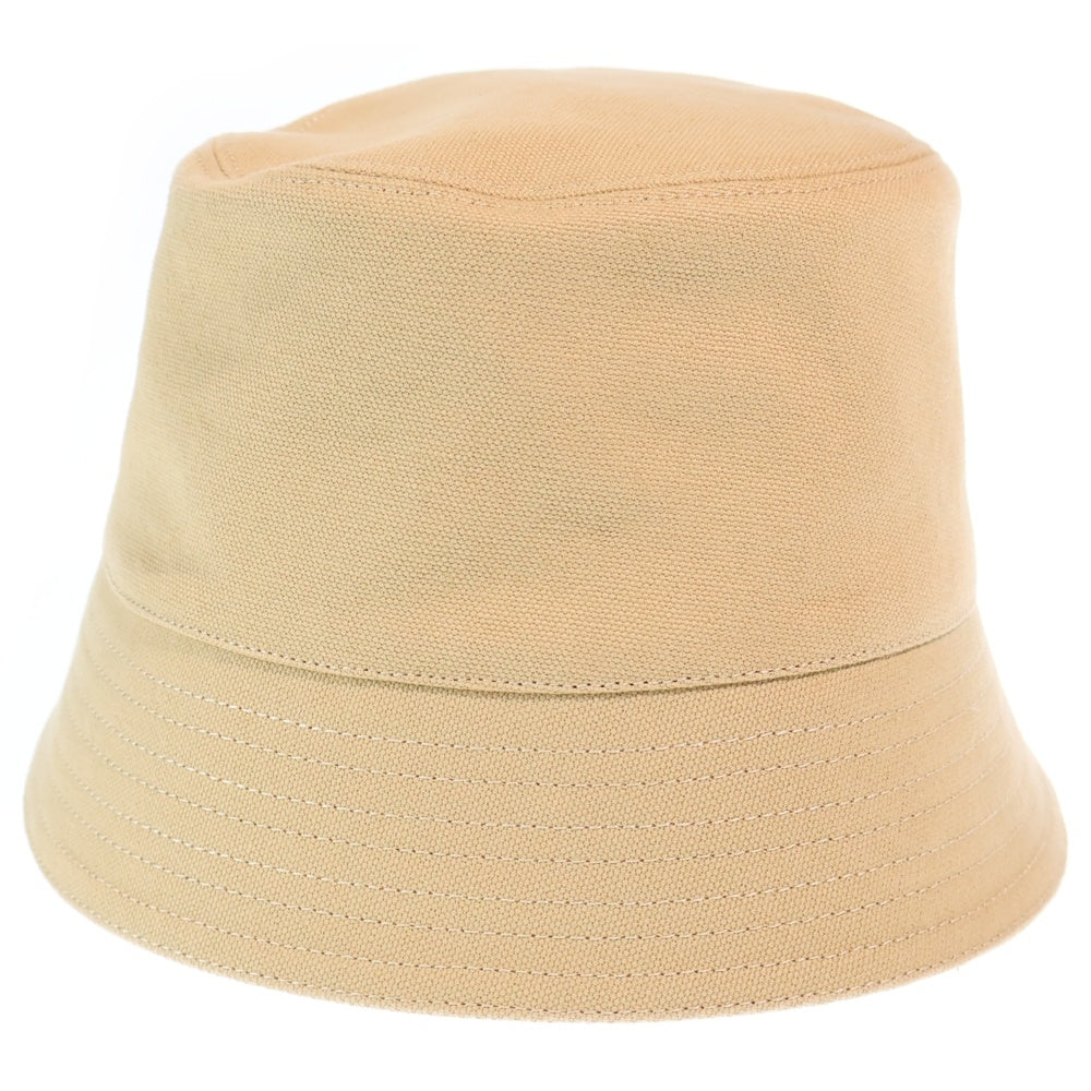 LOEWE(ロエベ) paula's ibiza パウラズイビザ レザー ロゴパッチ キャンバス バケットハット 帽子 ベージュ K820HB1X19 レディース