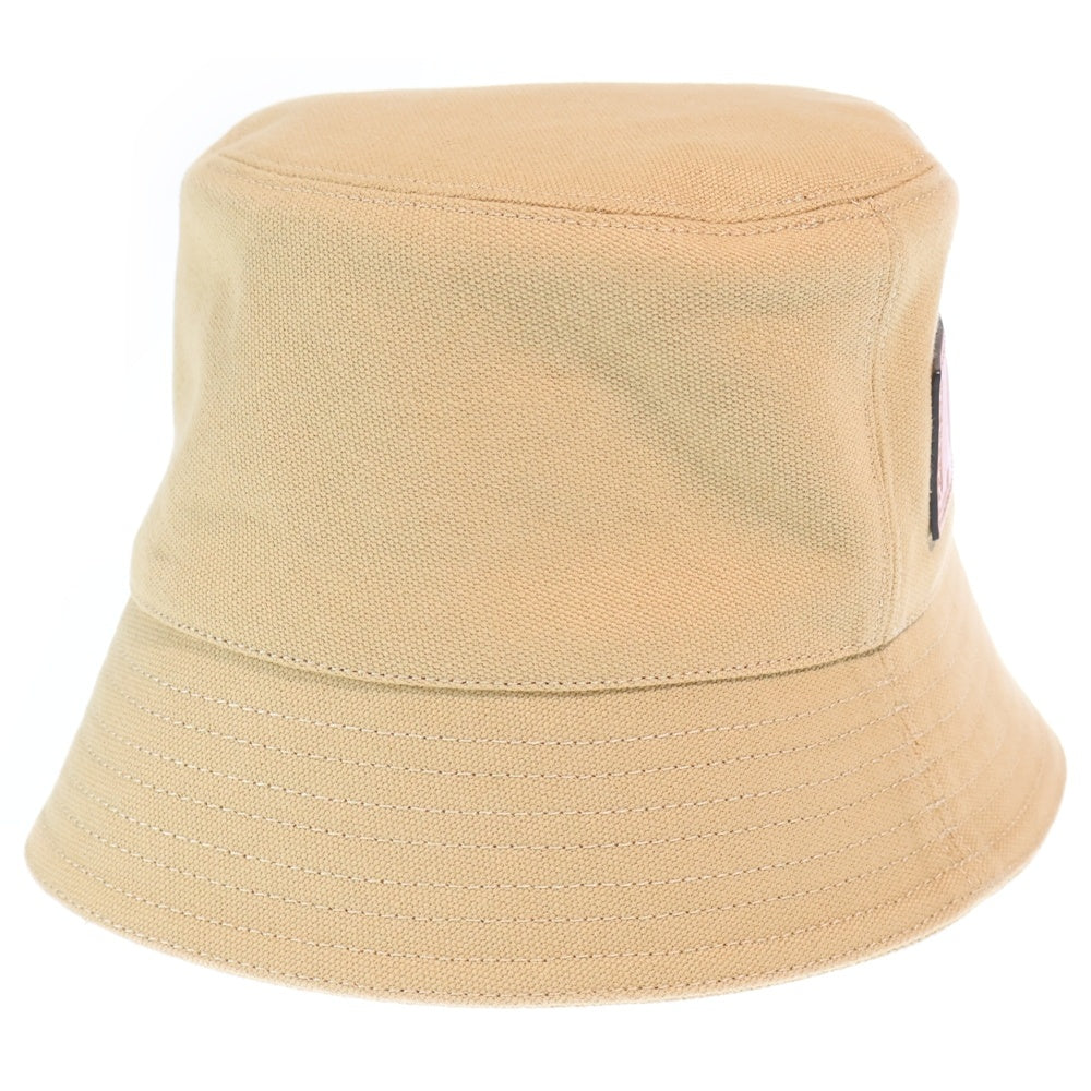 LOEWE(ロエベ) paula's ibiza パウラズイビザ レザー ロゴパッチ キャンバス バケットハット 帽子 ベージュ K820HB1X19 レディース