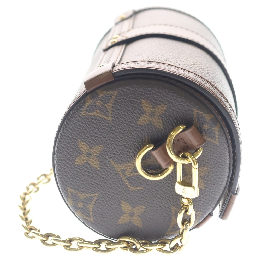 LOUIS VUITTON(ルイヴィトン) モノグラム パピヨントランク チェーンショルダーバッグ ハンドバッグ 2WAYバッグ ブラウン レザー×PVC M57835 ゴールド金具 レディース