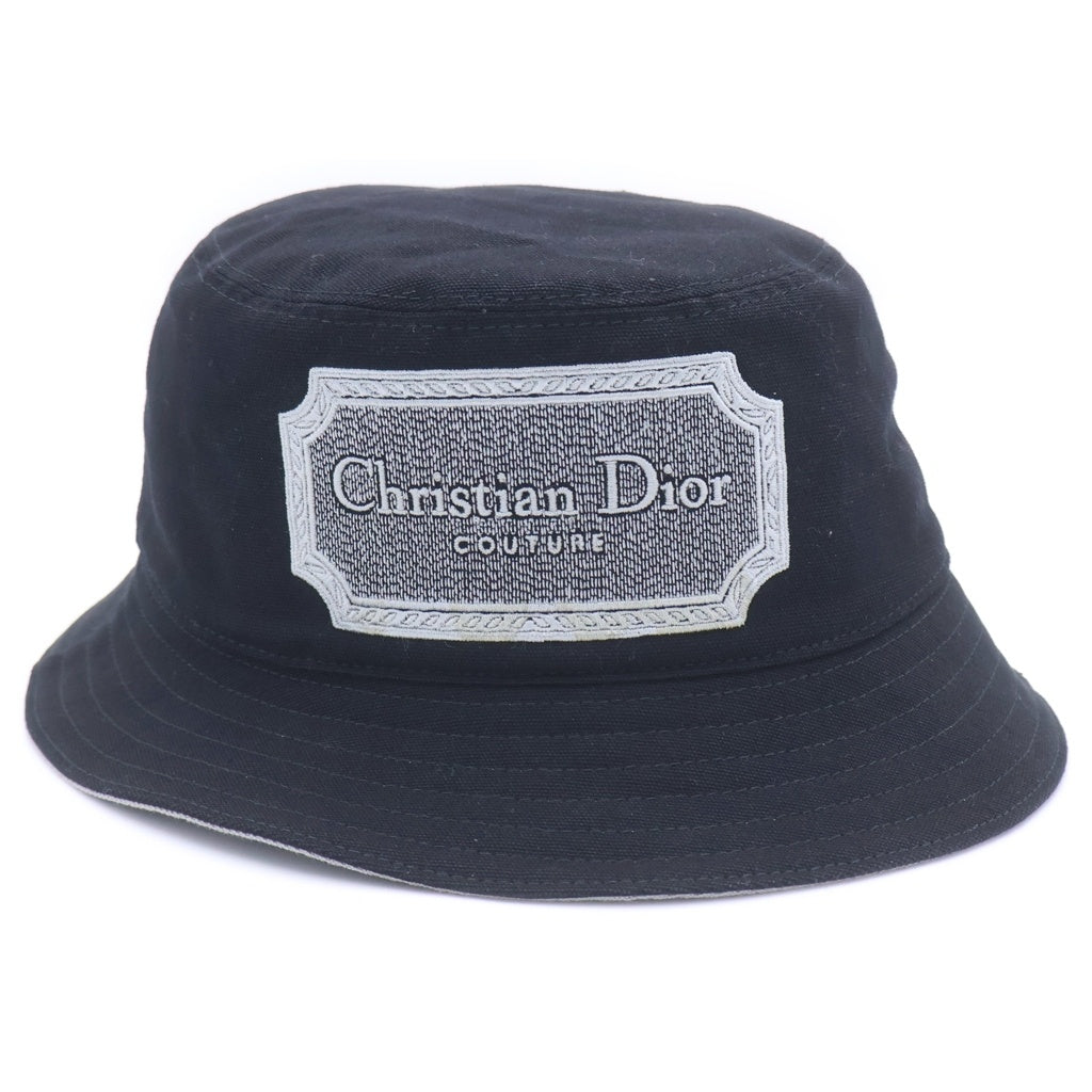 Christian Dior(クリスチャンディオール) ロゴ バケットハット 帽子 ブラック
