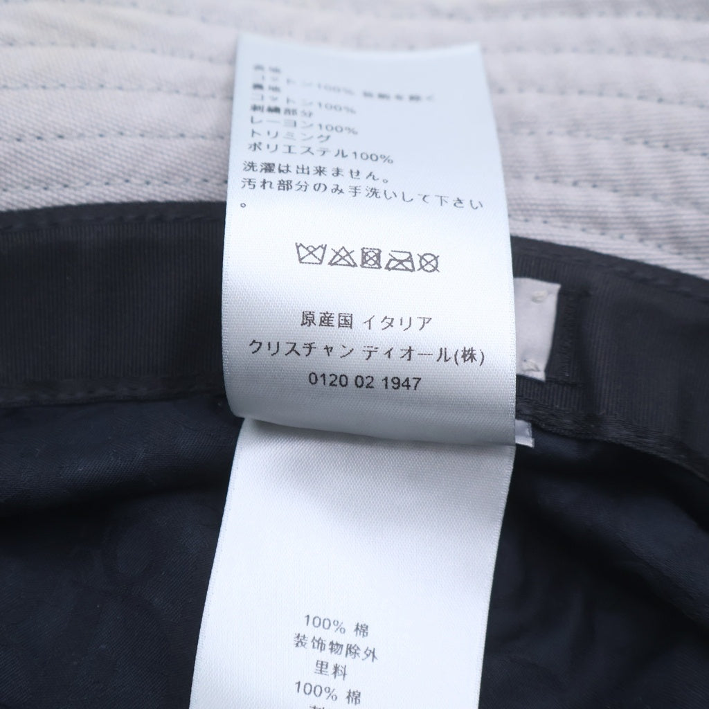 Christian Dior(クリスチャンディオール) ロゴ バケットハット 帽子 ブラック