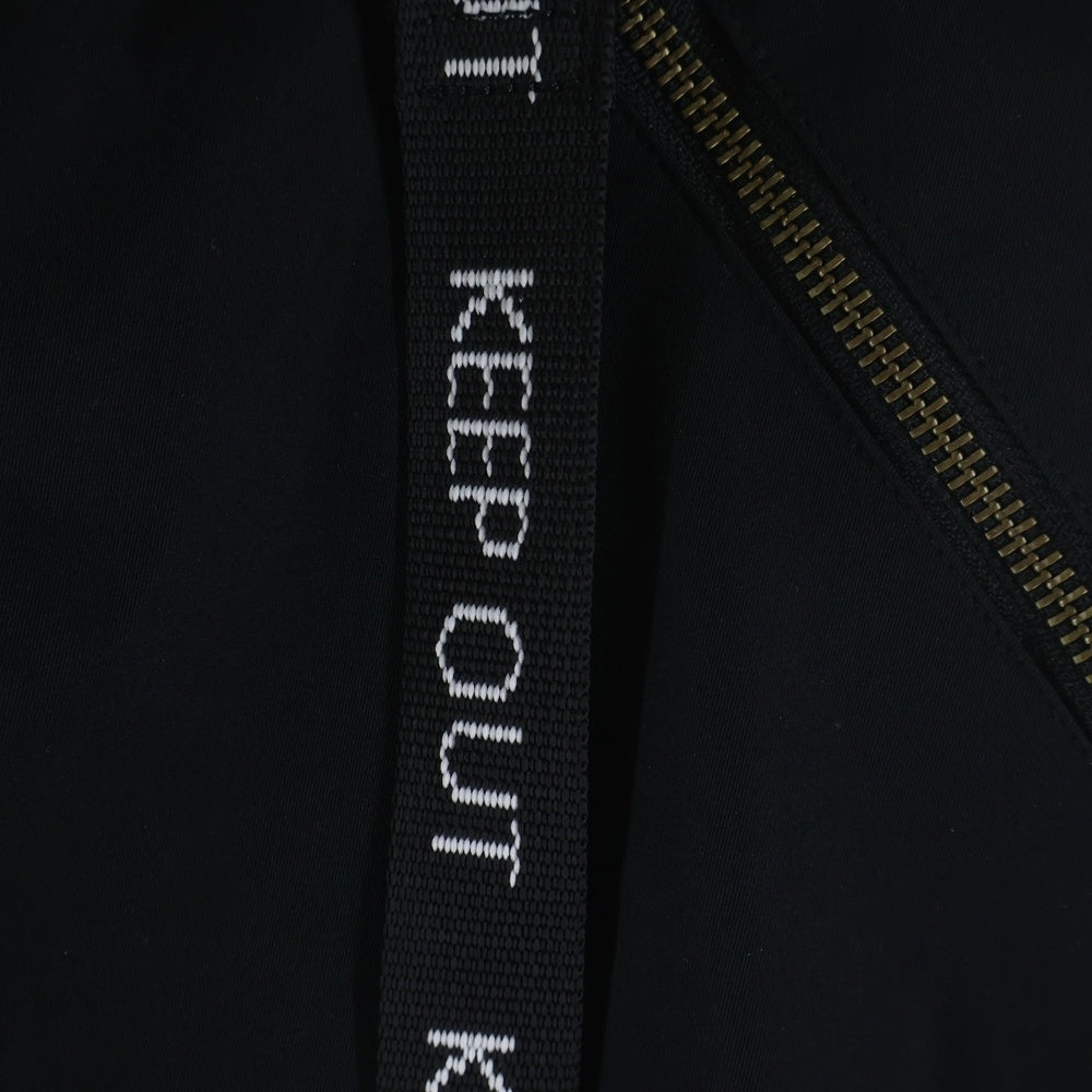ha | za | ma(ハザマ) 絶対不可侵のパンツ KEEP OUT キープアウト ジップアップ ギミック ボンテージ パンツ ブラック