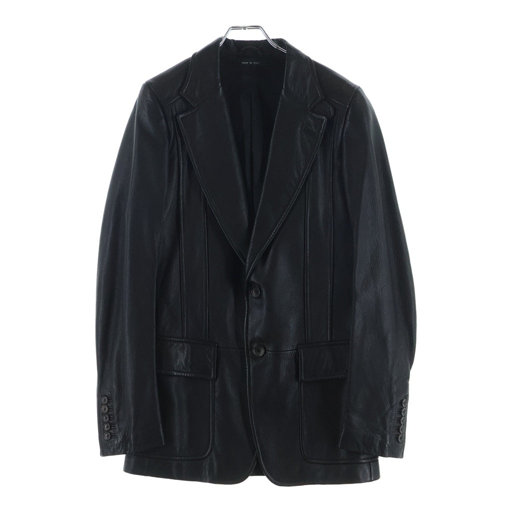 GUCCI(グッチ) レザージャケット ブラック キュプラ 46