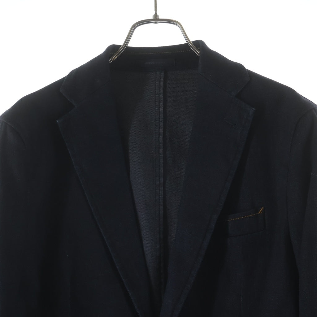 ARMANI COLLEZIONI(アルマーニ コレツィオーニ) デニムテーラードジャケット ブラック コットン 170/84A MCG44S MCS18