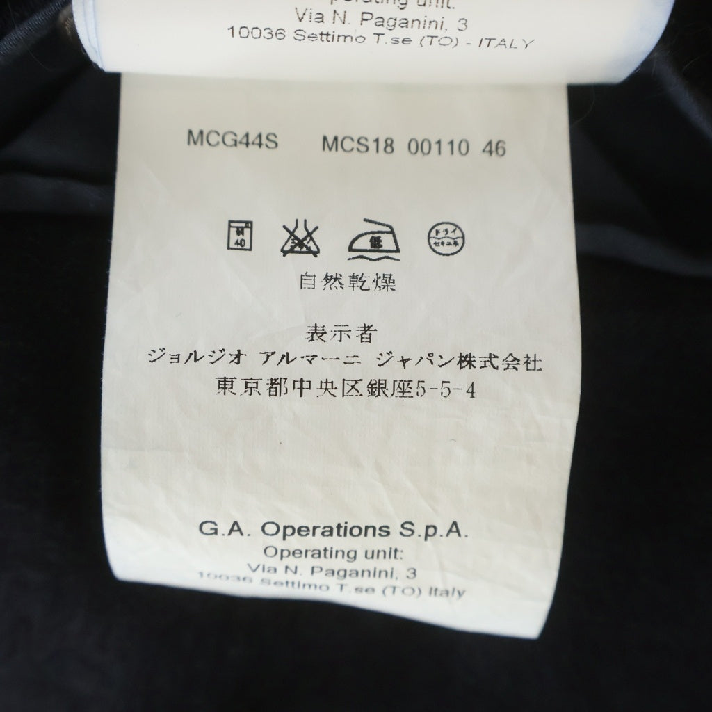 ARMANI COLLEZIONI(アルマーニ コレツィオーニ) デニムテーラードジャケット ブラック コットン 170/84A MCG44S MCS18