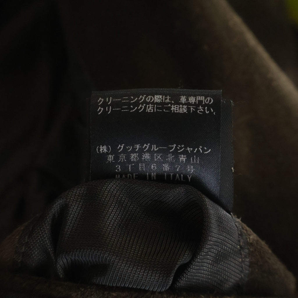 GUCCI(グッチ) レザージャケット テーラードジャケット ブラウン 牛革 #48 148912