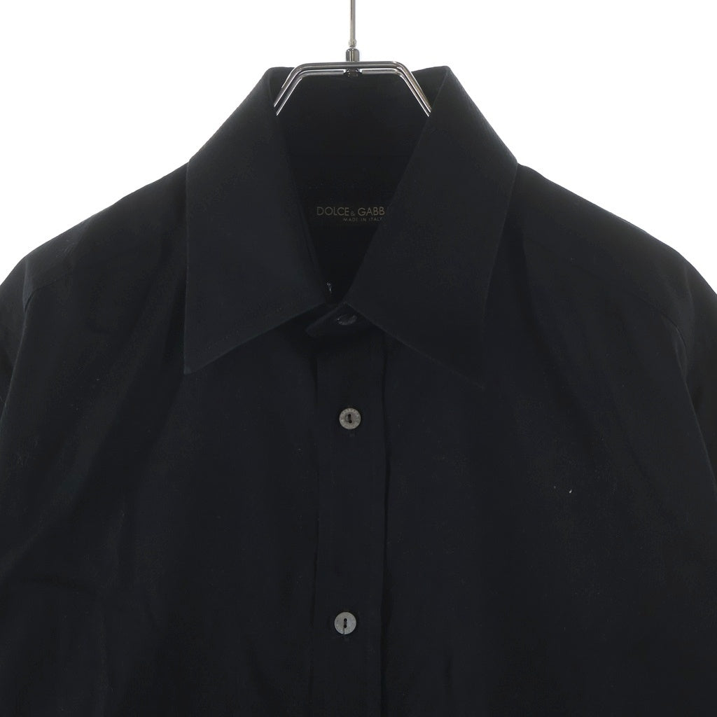 DOLCE & GABBANA(ドルチェアンドガッバーナ) 長袖コットン シャツ ブラック #40 KY0SR26