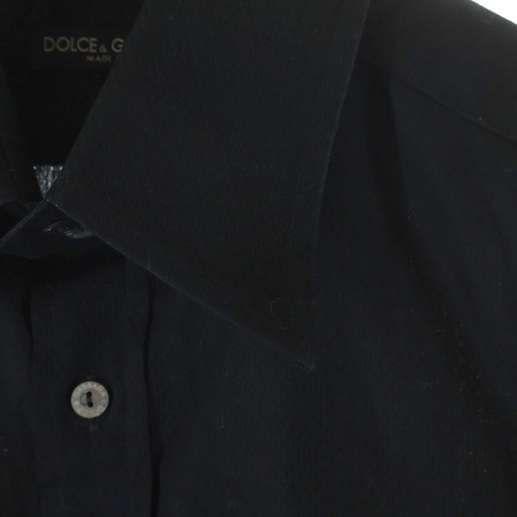 DOLCE & GABBANA(ドルチェアンドガッバーナ) 長袖コットン シャツ ブラック #40 KY0SR26