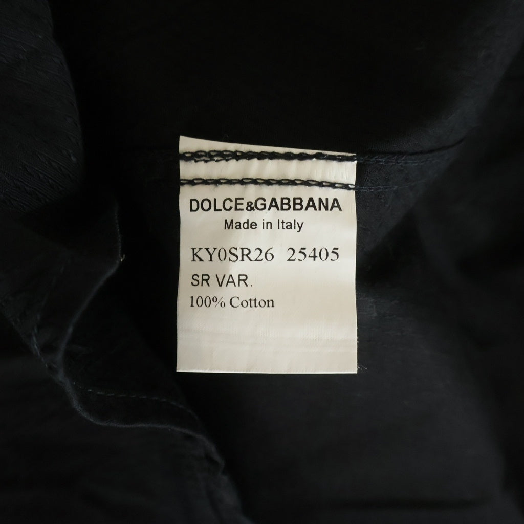 DOLCE & GABBANA(ドルチェアンドガッバーナ) 長袖コットン シャツ ブラック #40 KY0SR26