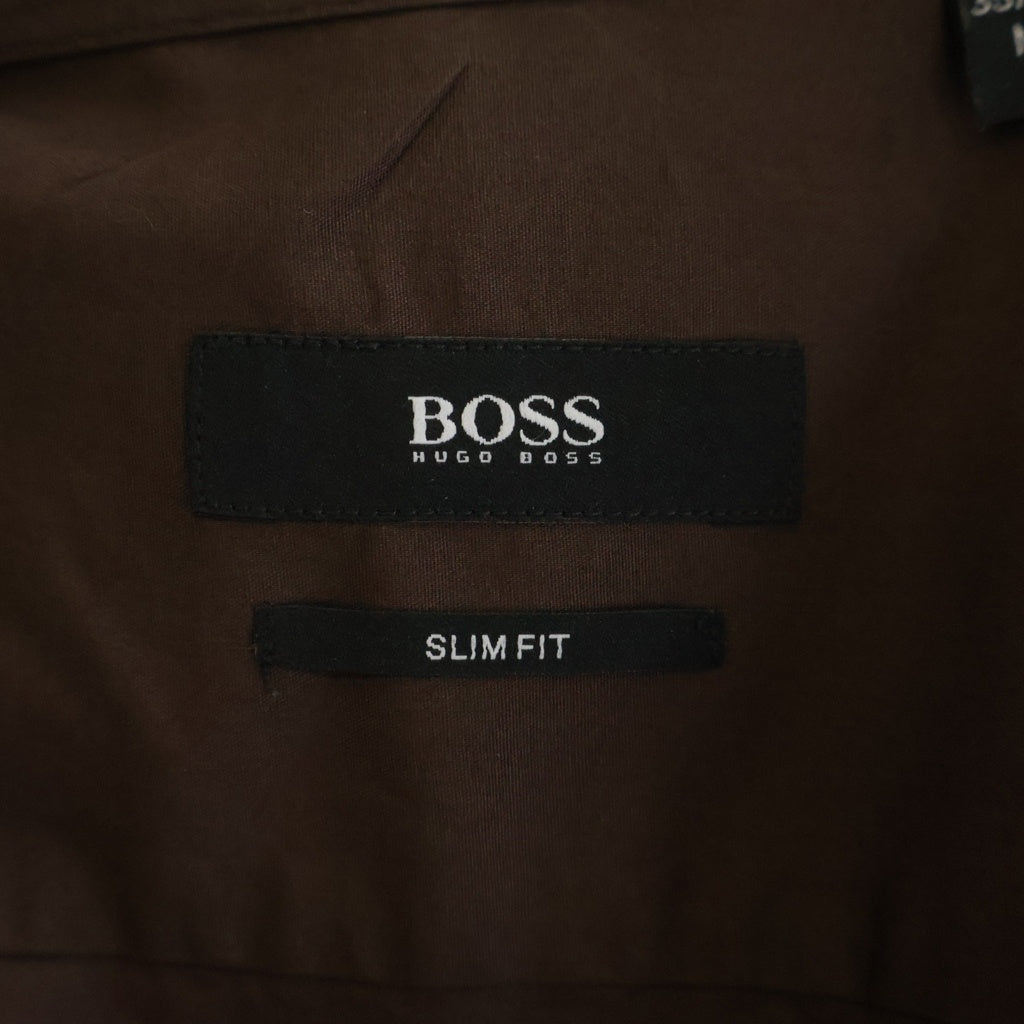 BOSS(ボス) 長袖コットンシャツ ブラウン M