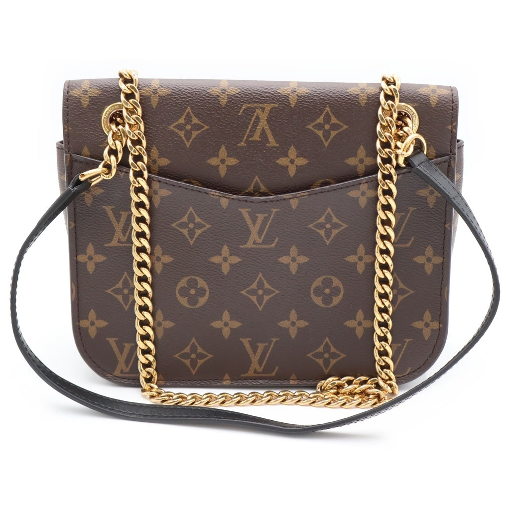 LOUIS VUITTON(ルイヴィトン) モノグラム パッシー チェーン ショルダーバッグ 肩掛けバッグ ブラウン/ブラック PVCレザー M45592 ゴールド金具 レディース